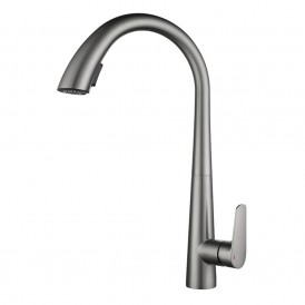 Single Hole Smart Touch 304 Stainless Steel Pull Out Kitchen Faucet