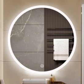 Bath Anti Fog Round Led Shower Mirror Intelligent Modern Wall Sensor Touch Smart Mirror